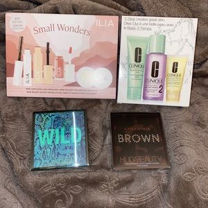 Huda Beauty Eyeshadow, Clinique Skin Care and ilia Small Wonders